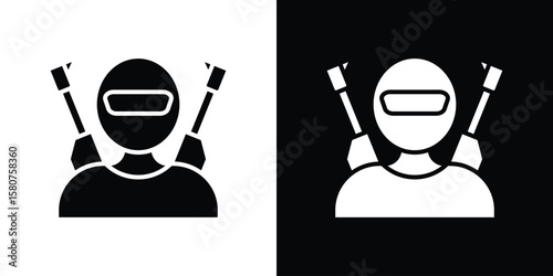 Tableau sur toile Terrorism icon design. Black flat style sign for mobile concept