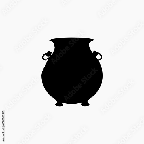 cauldron silhouette graphic monochrome icon illustration design