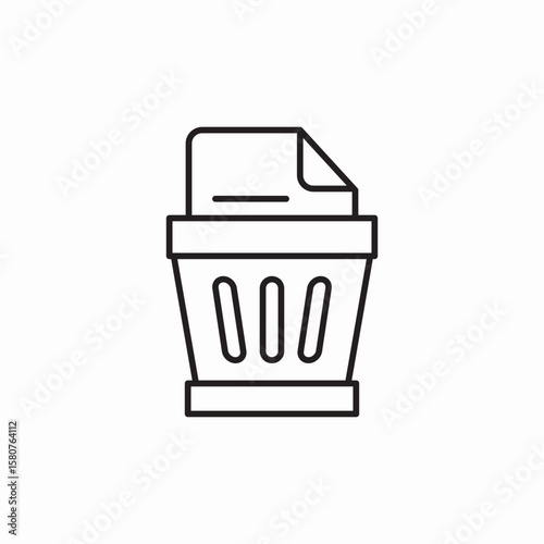 delete file icon sign vector