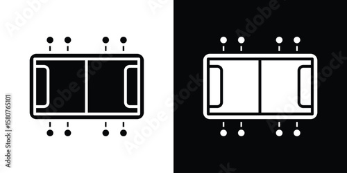 Foosball icon design. Black flat style sign for mobile concept
