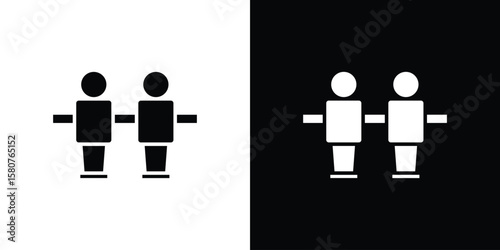 Foosball icon design. Black flat style sign for mobile concept
