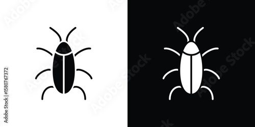 Cockroach icon design. Black flat style sign for mobile concept