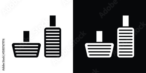 car pedal icon design. Black flat style sign for mobile concept