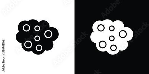 Cancer icon design. Black flat style sign for mobile concept