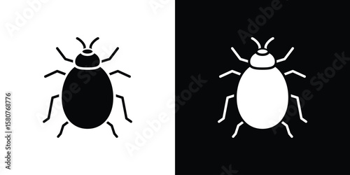 Bedbug icon design. Black flat style sign for mobile concept