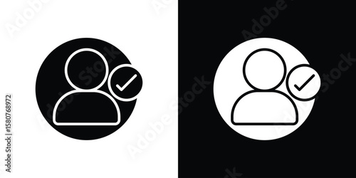 Authentication icon design. Black flat style sign for mobile concept