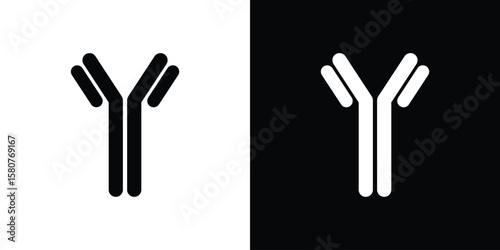 Antibody icon design. Black flat style sign for mobile concept