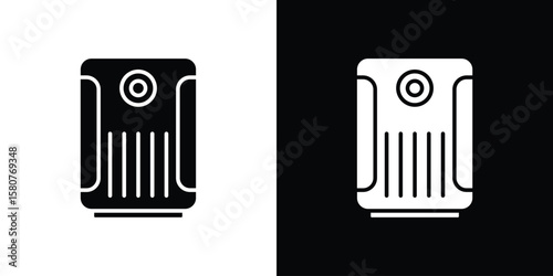 Air purifier icon design. Black flat style sign for mobile concept