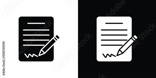 Agreement icon design. Black flat style sign for mobile concept