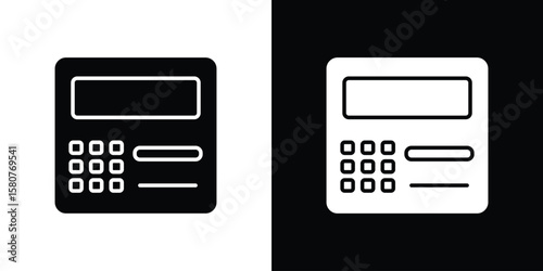 ATM machine icon design. Black flat style sign for mobile concept