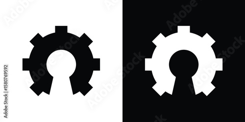 Open source icon design. Black flat style sign for mobile concept