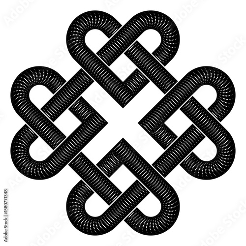celtic shamrock knot heart love endless vector isolated on white background. vector illustration.	