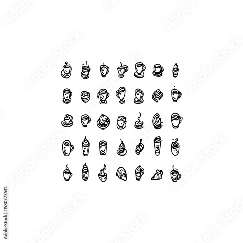 Hand-Drawn Coffee & Cafe Icons