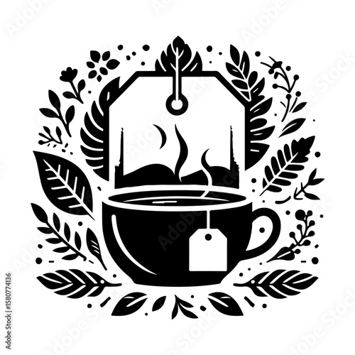 tea bag icon, tea bag-vector