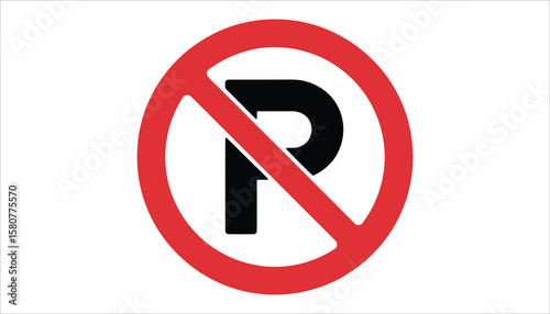 No Parking Sign Vector