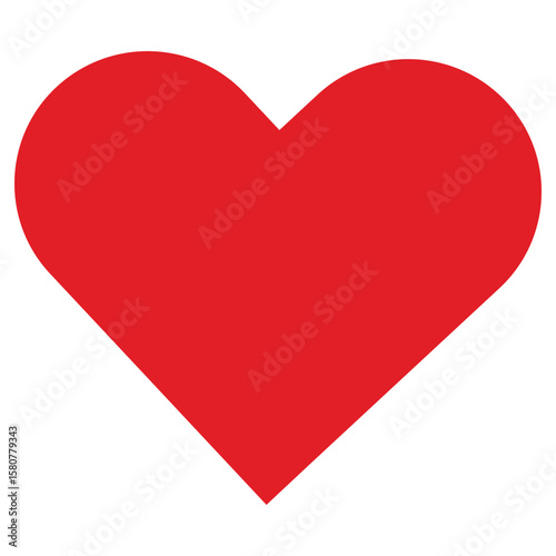 Valentine heart icon. Heart shape Isolated on white background.