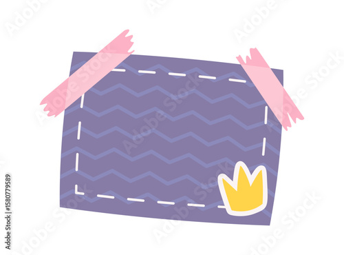 Colored sticker children memory page