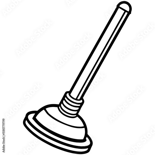 Minimal Plunger Icon Illustration