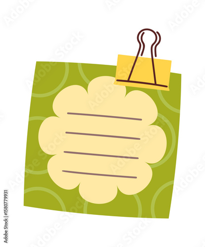 Clipped notepad sheet memory page