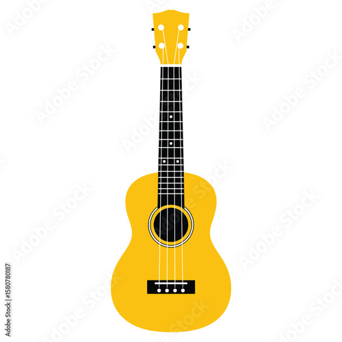 Yellow Ukulele Isolated