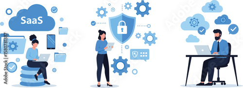 Software as a service saas cloud computing security data protection technology business solutions online service