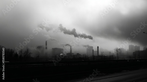 Pollution in urban areas due to factory emissions  a growing environmental concern