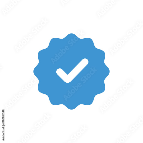 Approval , verified, quality symbol. Certified, qualified medal icon vector.