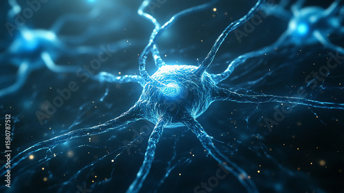 active brain cell in calmness but busy