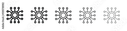 Hub icon symbol, logo illustration. Pixel perfect vector graphics