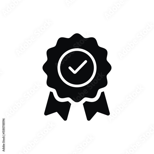 Approval , verified, quality symbol. Certified, qualified medal icon vector.