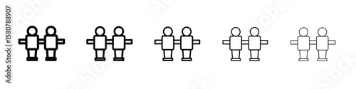 Foosball icon symbol, logo illustration. Pixel perfect vector graphics