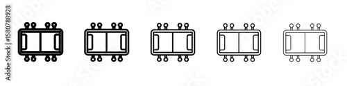 Foosball icon symbol, logo illustration. Pixel perfect vector graphics
