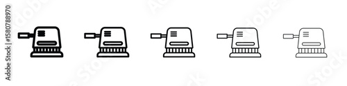 Floor sanding machine icon symbol, logo illustration. Pixel perfect vector graphics