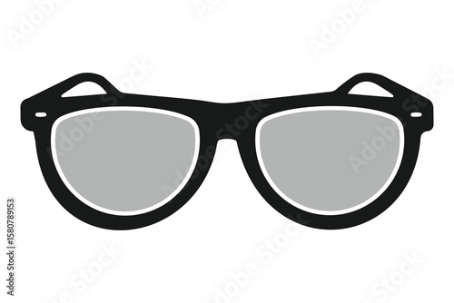 Sunglasses silhouette vector icon. Vision correcting spectacle frame, optical lens frame for
nearsightedness and farsightedness. Computer and fashion glasses for men and women. Vector illustration.