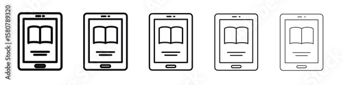 Ebook icon symbol, logo illustration. Pixel perfect vector graphics