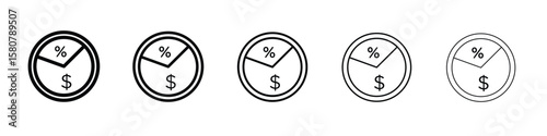 Dividend yield icon symbol, logo illustration. Pixel perfect vector graphics