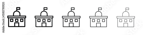 City hall icon symbol, logo illustration. Pixel perfect vector graphics