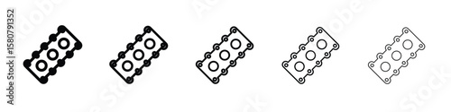 Car gasket icon symbol, logo illustration. Pixel perfect vector graphics