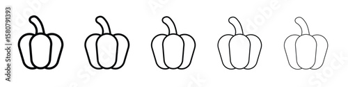 Capsicum icon symbol, logo illustration. Pixel perfect vector graphics