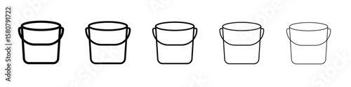 Bucket icon symbol, logo illustration. Pixel perfect vector graphics