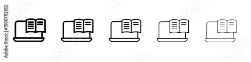 Blended learning icon symbol, logo illustration. Pixel perfect vector graphics