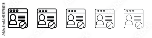 Authorize icon symbol, logo illustration. Pixel perfect vector graphics