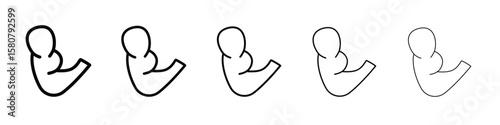 Arm icon symbol, logo illustration. Pixel perfect vector graphics