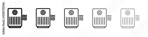 Air purifier icon symbol, logo illustration. Pixel perfect vector graphics