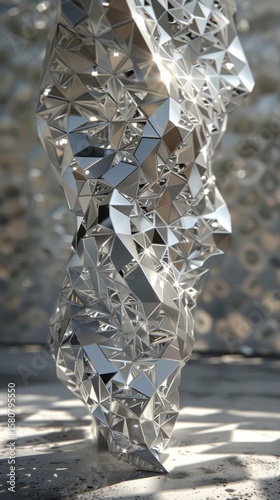 A sculpture of tessellating shapes creating a fascinating play of light and shadow.