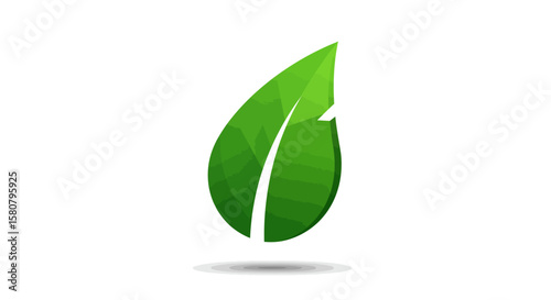 Green Leaf Icon Set: Nature and Ecology Symbols