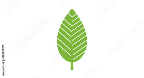 Green Leaf Icon Set: Nature and Ecology Symbols