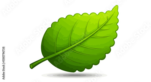 Green Leaf Icon Set: Nature and Ecology Symbols