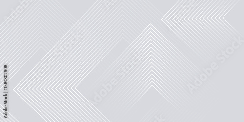 Abstract white and grey arrows futuristic technology background concept high-speed movement.