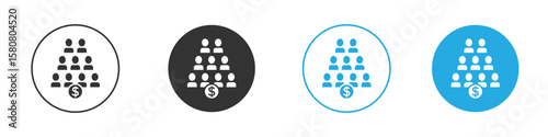 Ponzi scheme icon for web or mobile app. Simple flat designs
